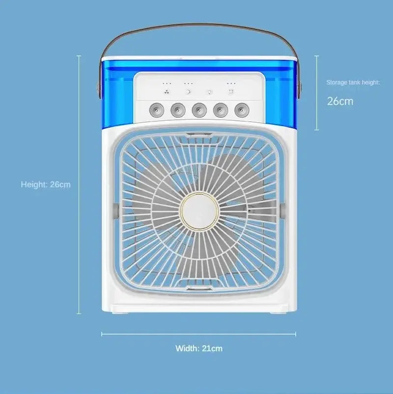 Tragbare Klimaanlage mit starkem eingebautem Propeller und 900-ml-Tank